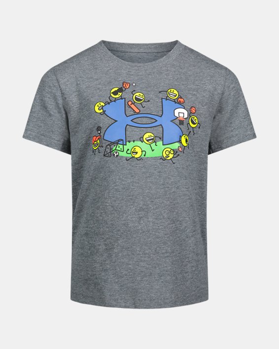 Boys' Toddler UA Emoji Big Logo T-Shirt, Gray, pdpMainDesktop image number 0